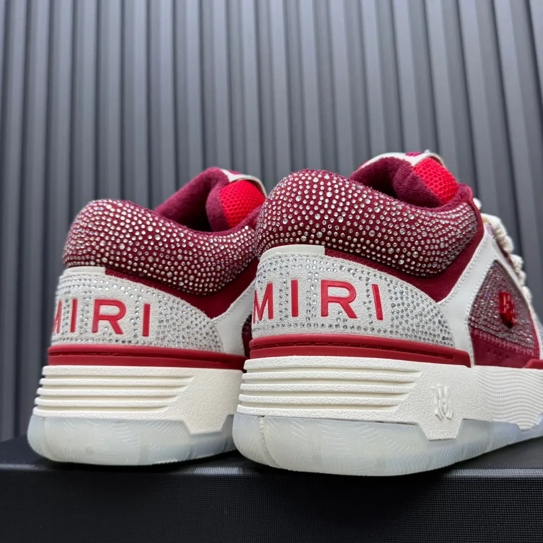 Men's men's shoes 💰800 AMIRI Amir Couple's new hot brick high street sneakers with bone sports shoes, toe-layer cowhide upper, upper side bones, purely hand-stitched, with good three-dimensional effect, customized metal LOGO, code number 35-44 (45, 46 customized)